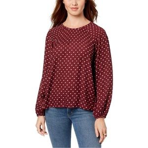 Maison Jules Heart Print Blouse